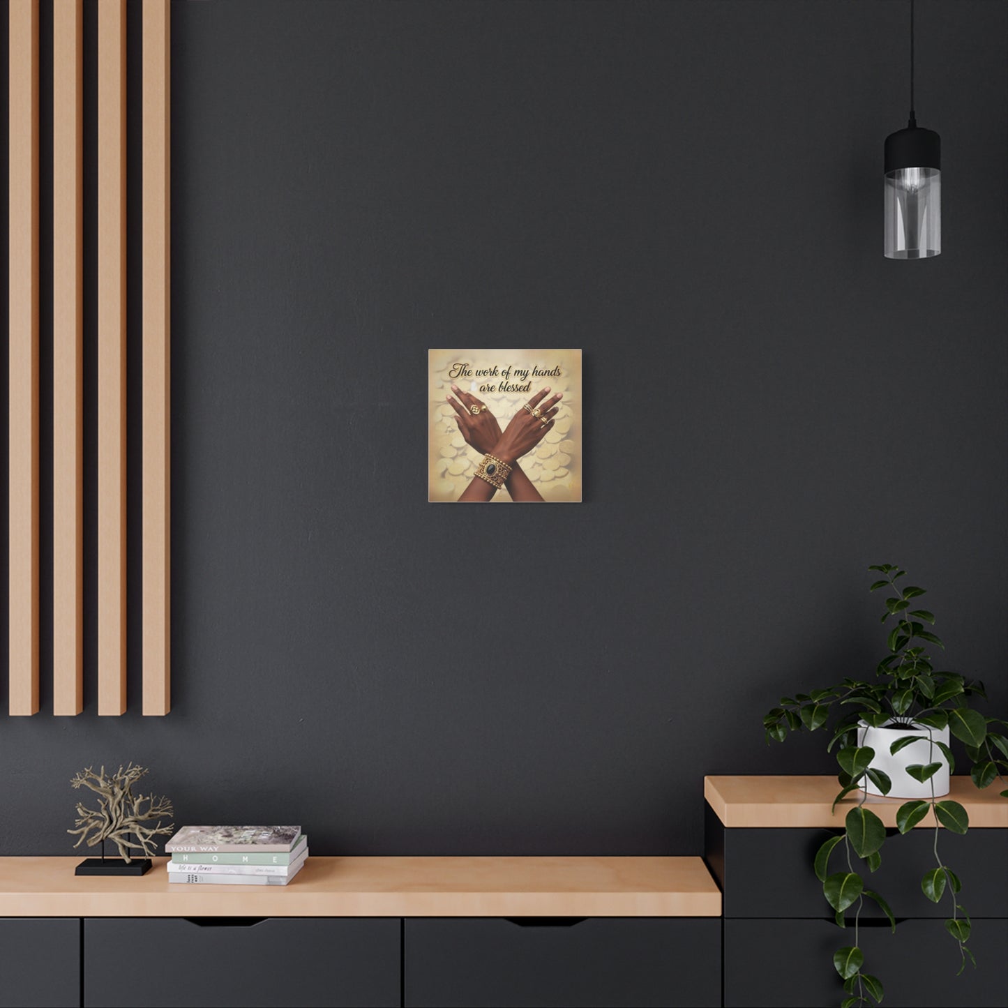 Blessed Hands Canvas Art, Inspirational Wall Decor, Home Office Decor, Unique Gift for Him or Her, Motivational Wall Art