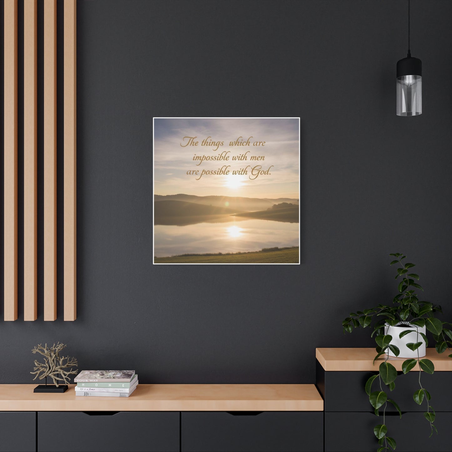 Inspirational Canvas Art Print, Stretched Wall Decor, Positive Quote Home Decor, Faith-Based Gift, Motivational Wall Art