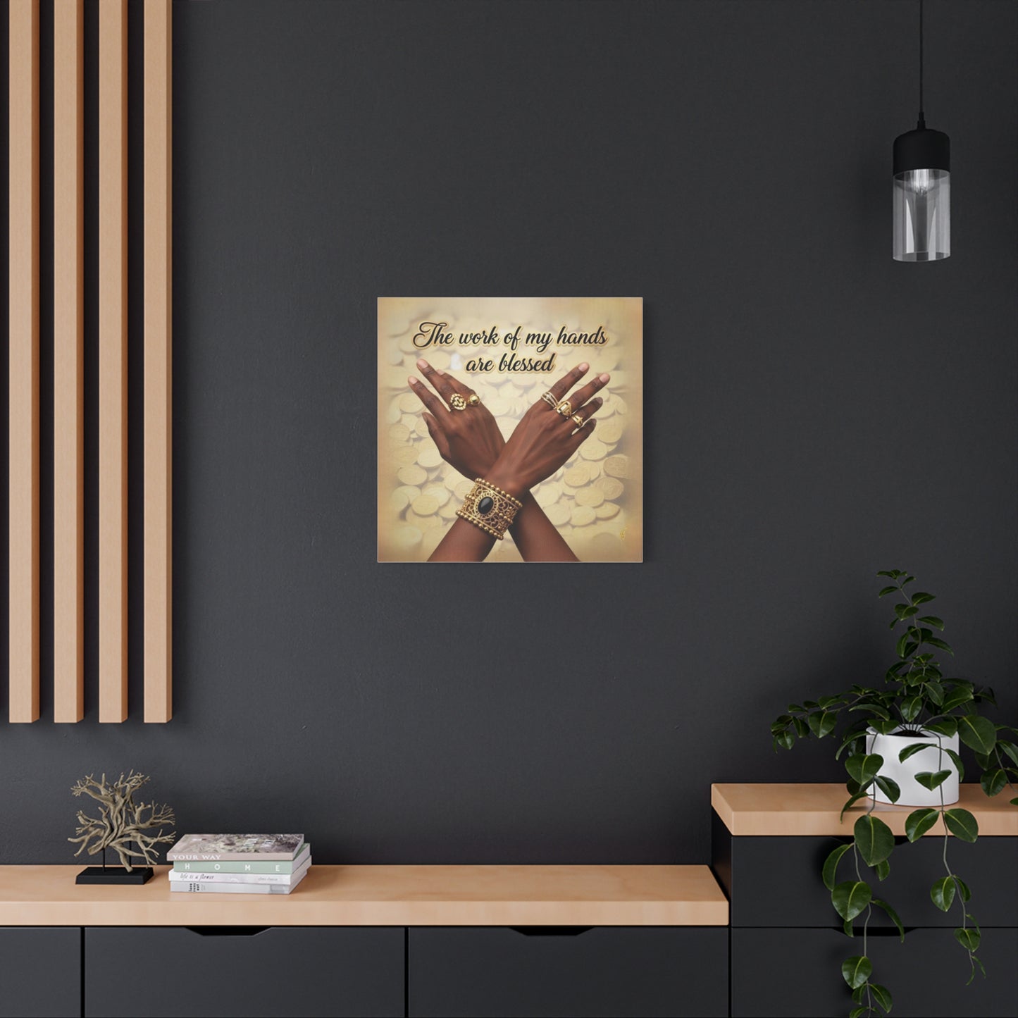 Blessed Hands Canvas Art, Inspirational Wall Decor, Home Office Decor, Unique Gift for Him or Her, Motivational Wall Art