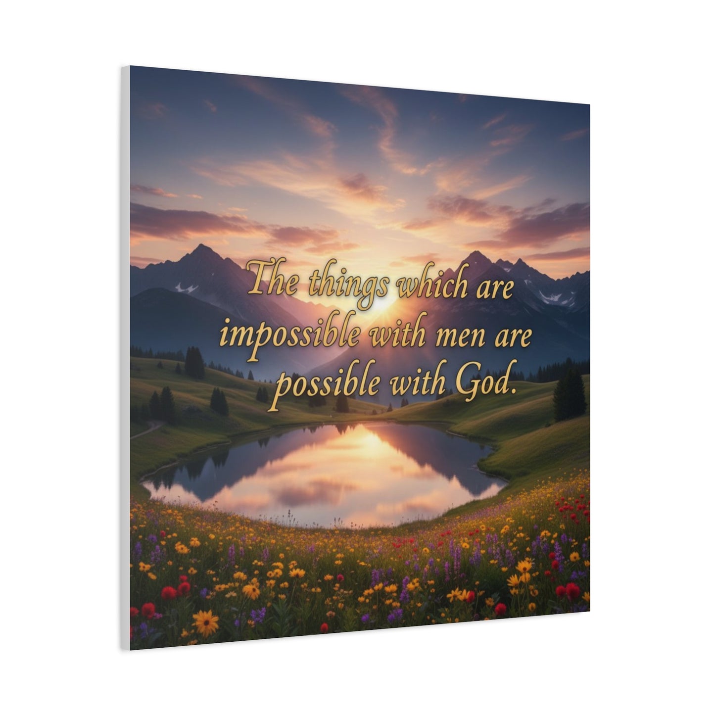 Inspirational Canvas Print, Motivational Wall Art, Nature Decor, Home Office Decor, Gift for God Lovers, Faith Wall Hanging