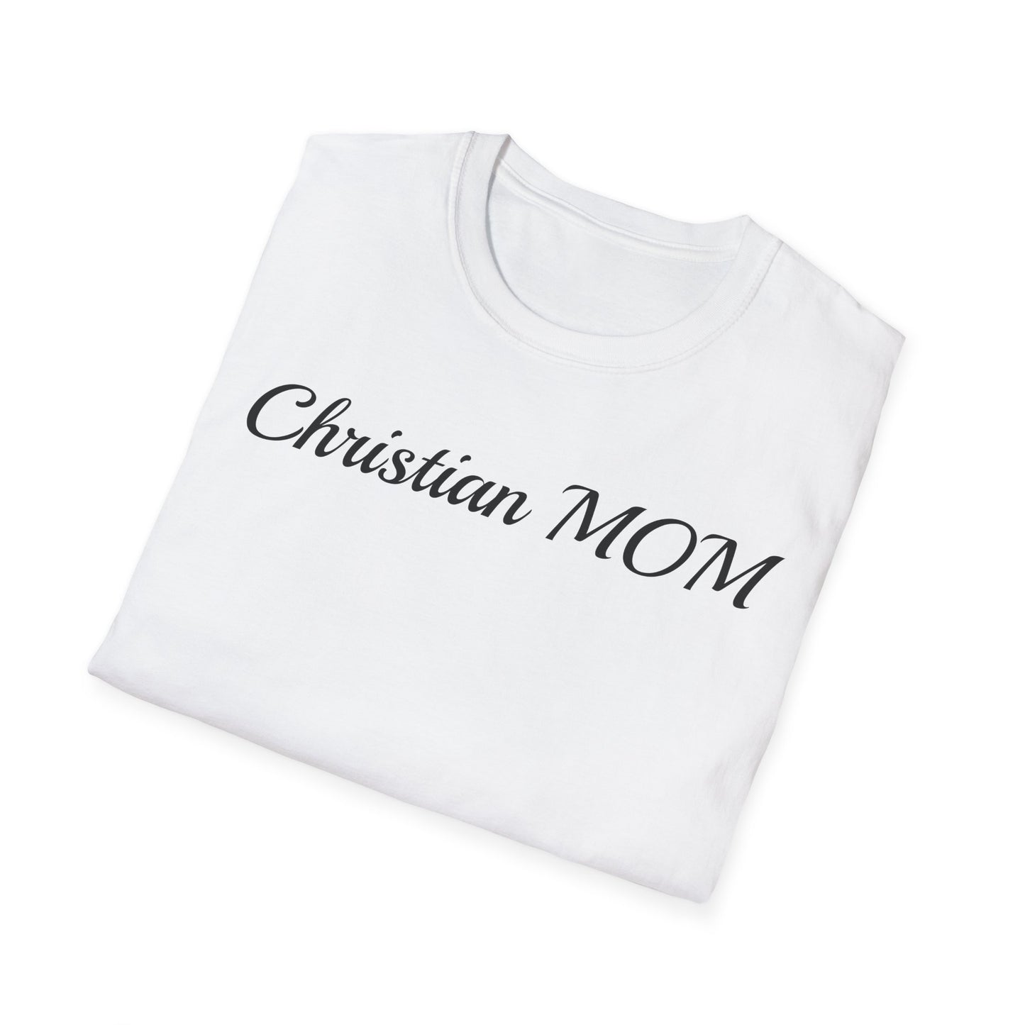 Christian MOM Unisex Softstyle T-Shirt - Faith-Based Gift for Mother's Day