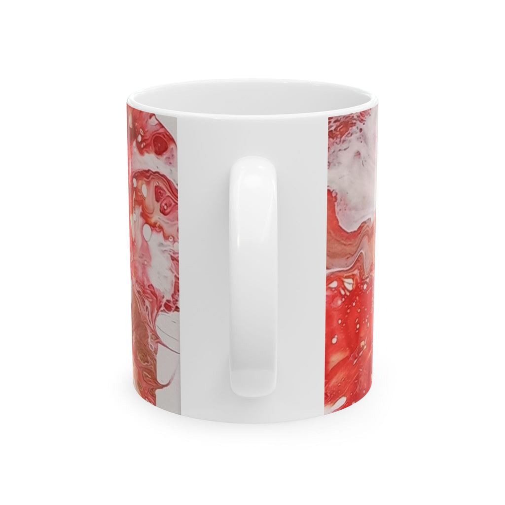 "Love" Fruit of the Spirit series - acrylic pour design - Abstract Art Ceramic Mug - Colorful Marble Design (11oz & 15oz)