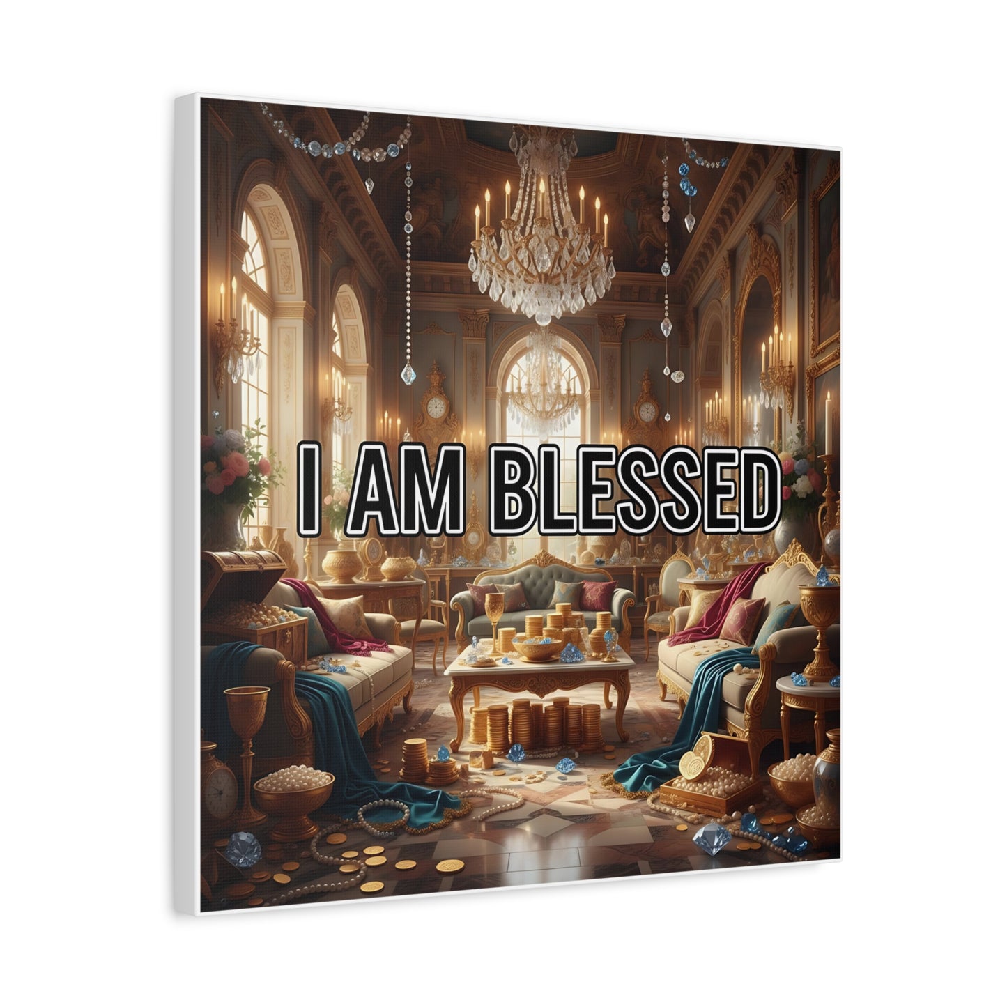 Blessed Canvas Wall Art, Inspirational Home Decor, Motivational Wall Art, Spiritual Decoration, Unique Artwork for Living Room, Office Wall
