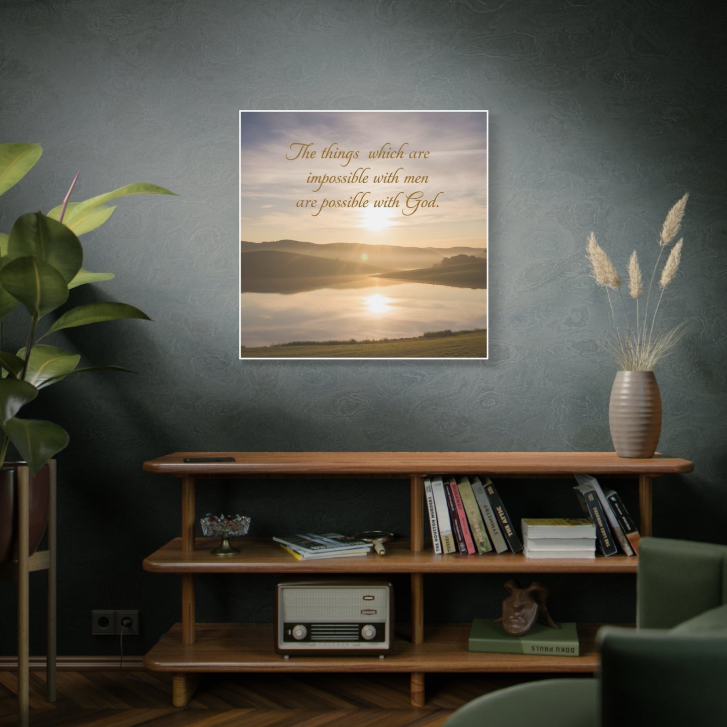 Inspirational Canvas Art Print, Stretched Wall Decor, Positive Quote Home Decor, Faith-Based Gift, Motivational Wall Art