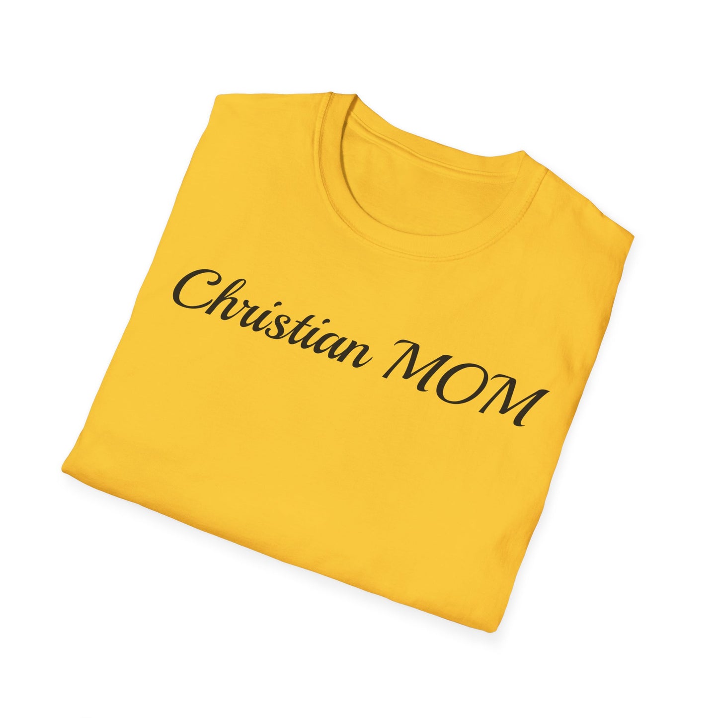 Christian MOM Unisex Softstyle T-Shirt - Faith-Based Gift for Mother's Day