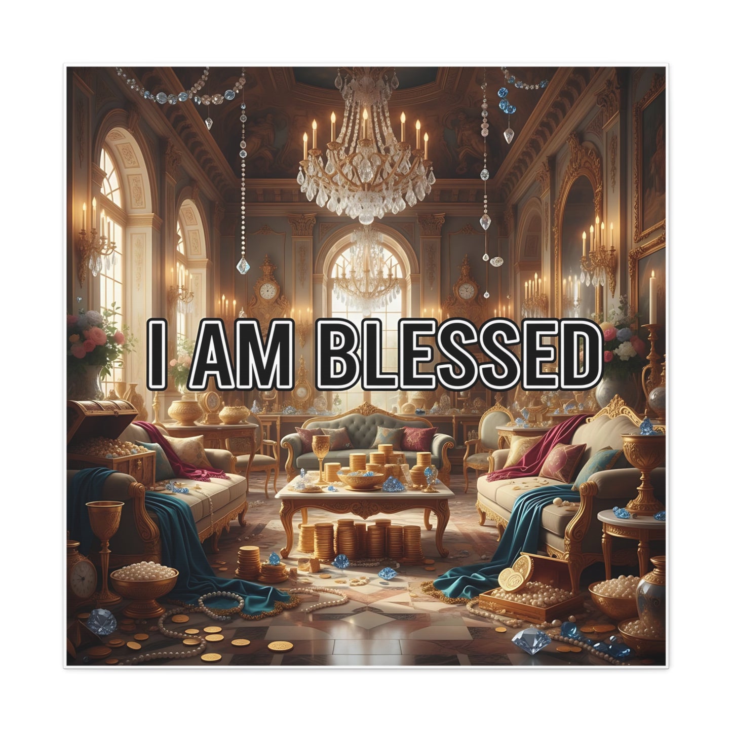 Blessed Canvas Wall Art, Inspirational Home Decor, Motivational Wall Art, Spiritual Decoration, Unique Artwork for Living Room, Office Wall