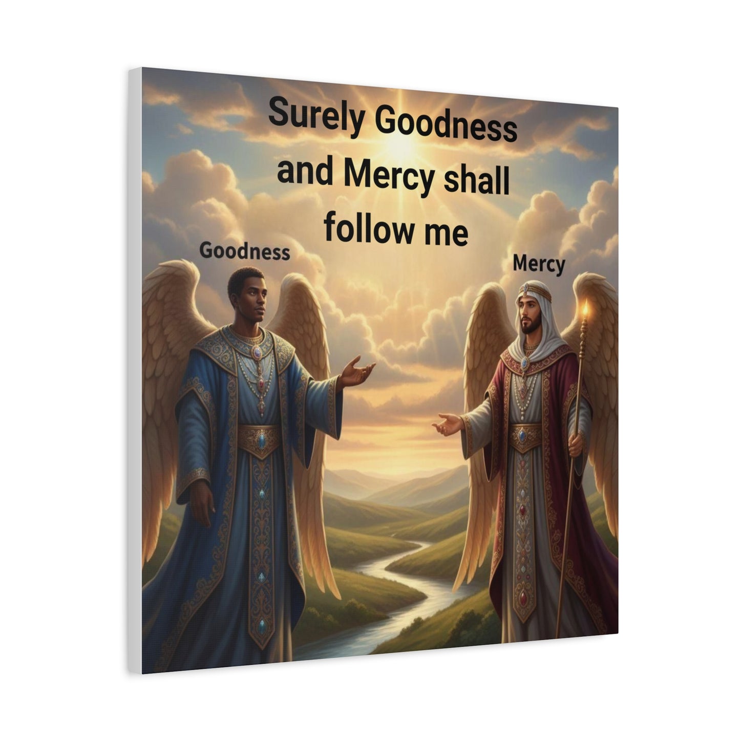 Motivational Wall Art - Inspirational Decor, Home Blessing, Godly Angels Print, Spiritual Gifts, Religious Wall Art
