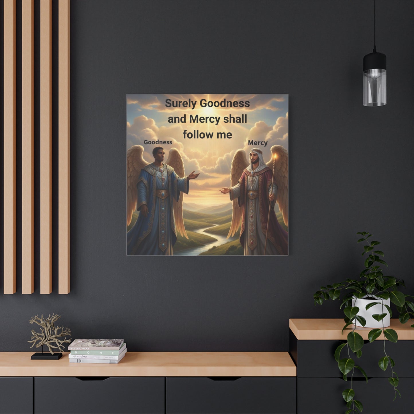 Motivational Wall Art - Inspirational Decor, Home Blessing, Godly Angels Print, Spiritual Gifts, Religious Wall Art