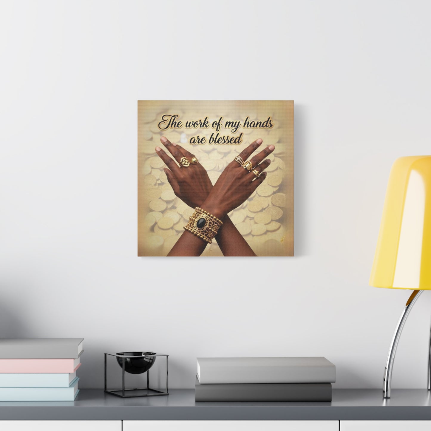 Blessed Hands Canvas Art, Inspirational Wall Decor, Home Office Decor, Unique Gift for Him or Her, Motivational Wall Art