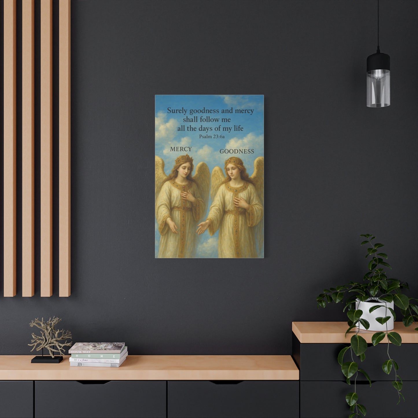 Divine Serenity Canvas Art | Angelic Wall Decor, Spiritual Gift, Home Blessing, Religious Artwork, Inspirational Wall Art