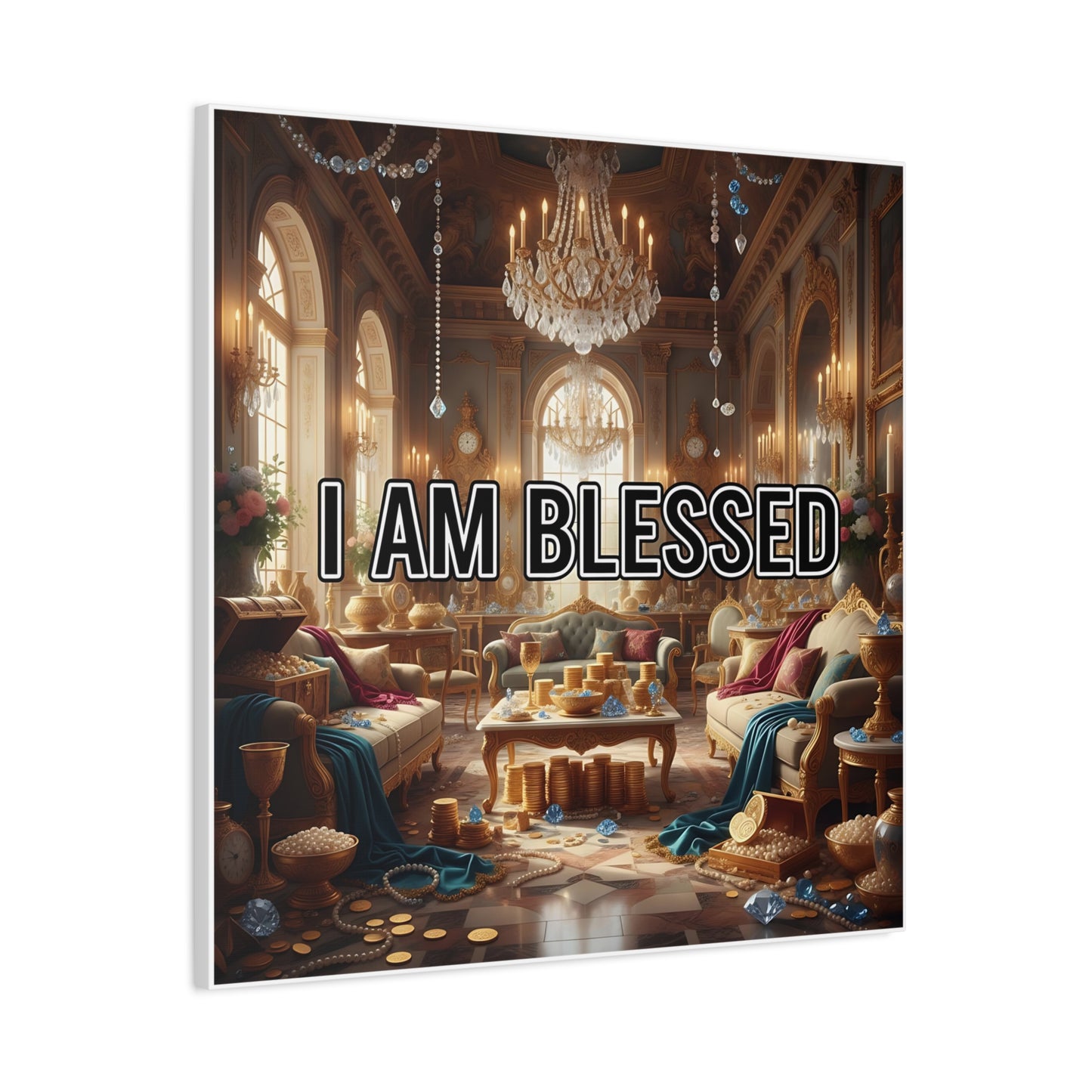 Blessed Canvas Wall Art, Inspirational Home Decor, Motivational Wall Art, Spiritual Decoration, Unique Artwork for Living Room, Office Wall
