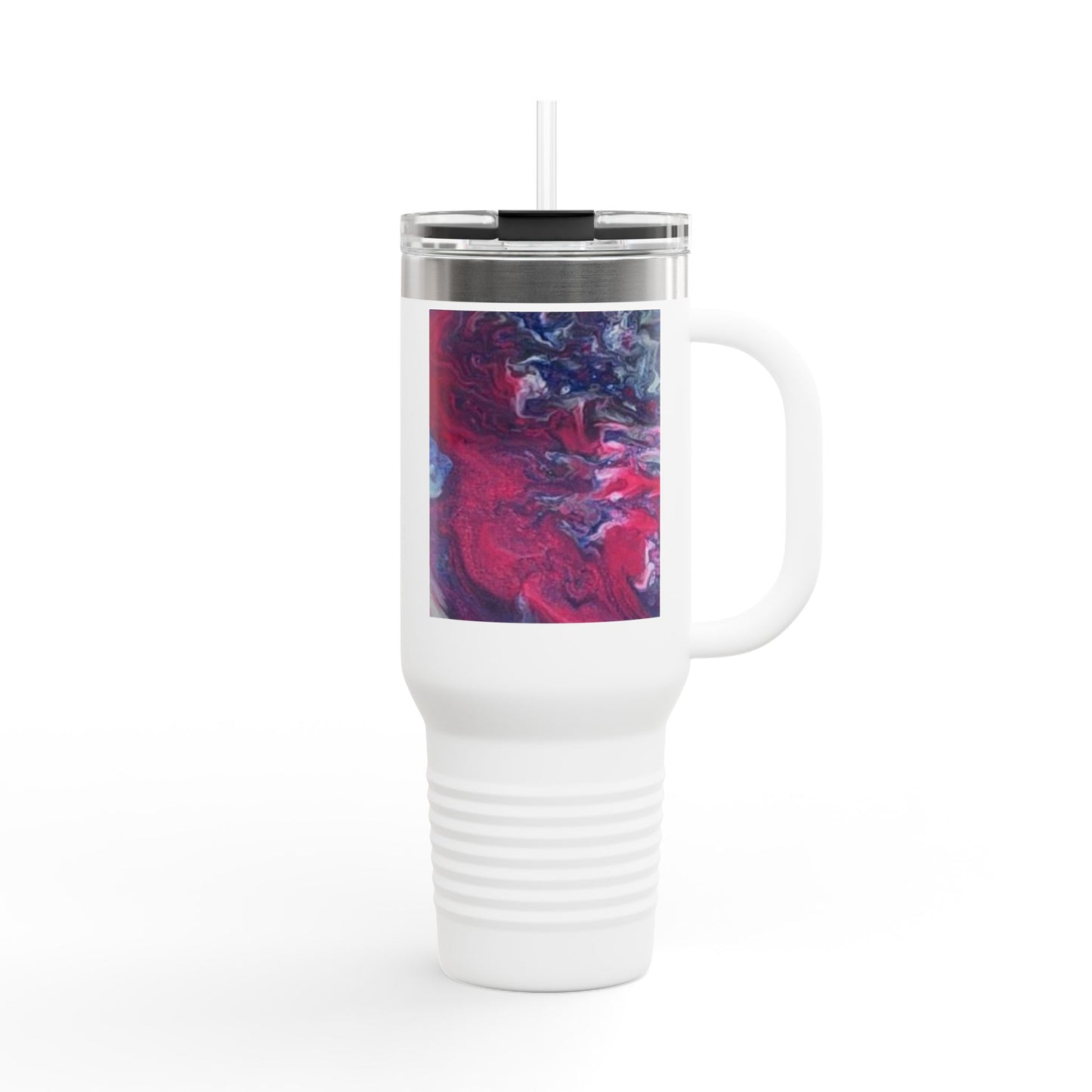 Abstract Art Insulated Travel Mug - 40oz Stylish Drinkware for Coffee Lovers
