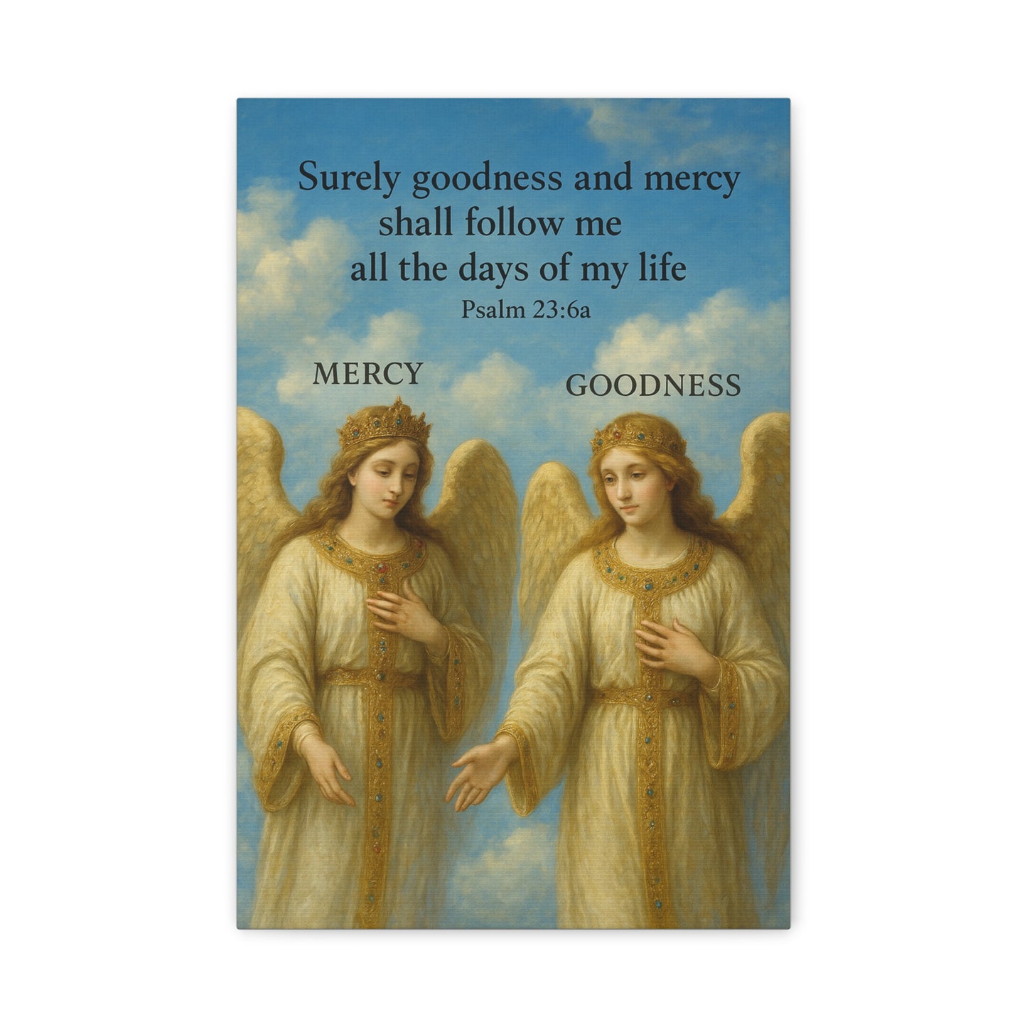 Divine Serenity Canvas Art | Angelic Wall Decor, Spiritual Gift, Home Blessing, Religious Artwork, Inspirational Wall Art