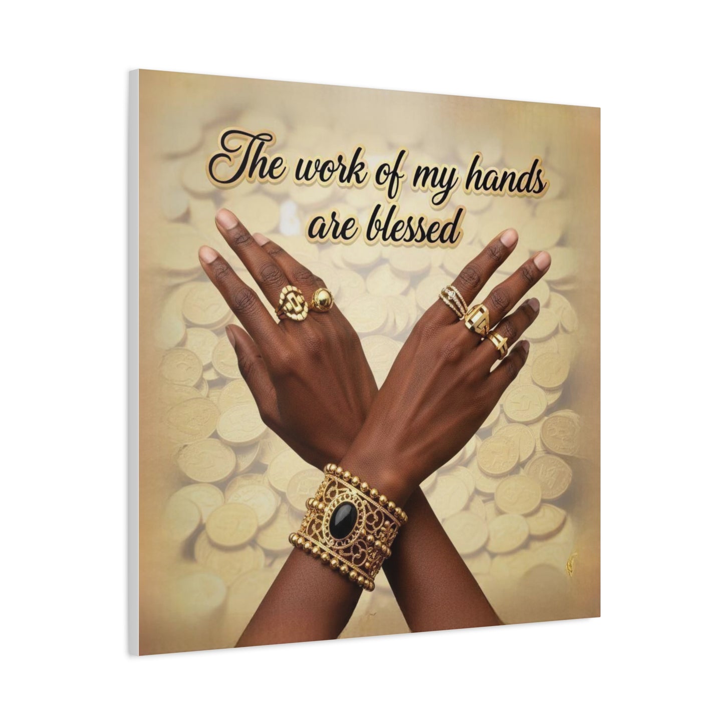 Blessed Hands Canvas Art, Inspirational Wall Decor, Home Office Decor, Unique Gift for Him or Her, Motivational Wall Art