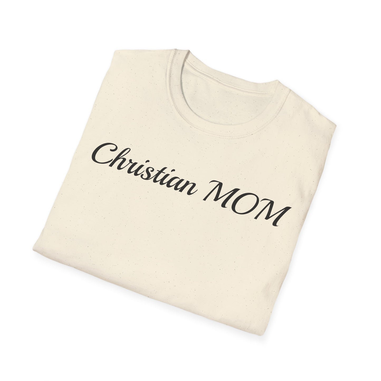 Christian MOM Unisex Softstyle T-Shirt - Faith-Based Gift for Mother's Day