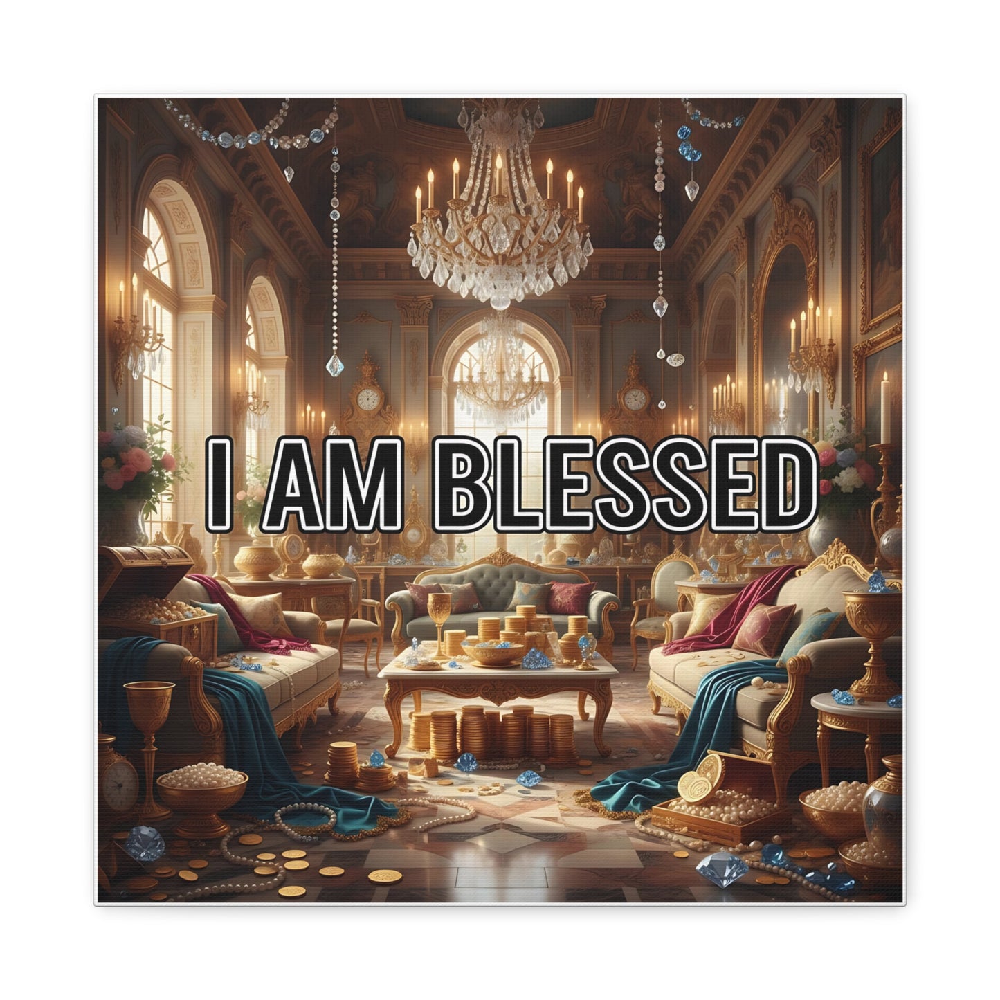 Blessed Canvas Wall Art, Inspirational Home Decor, Motivational Wall Art, Spiritual Decoration, Unique Artwork for Living Room, Office Wall