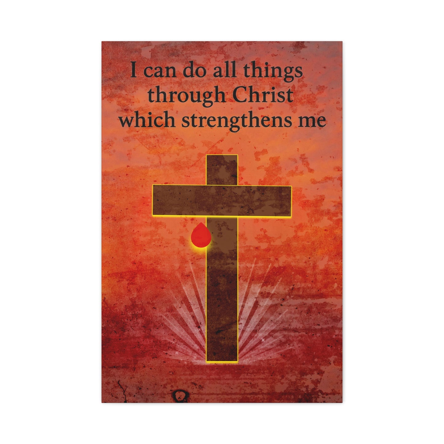 Inspirational Wall Art Print, Christian Home Decor, Rustic Matte Canvas, Religious Gift for Faith Lovers, Motivational Artwork