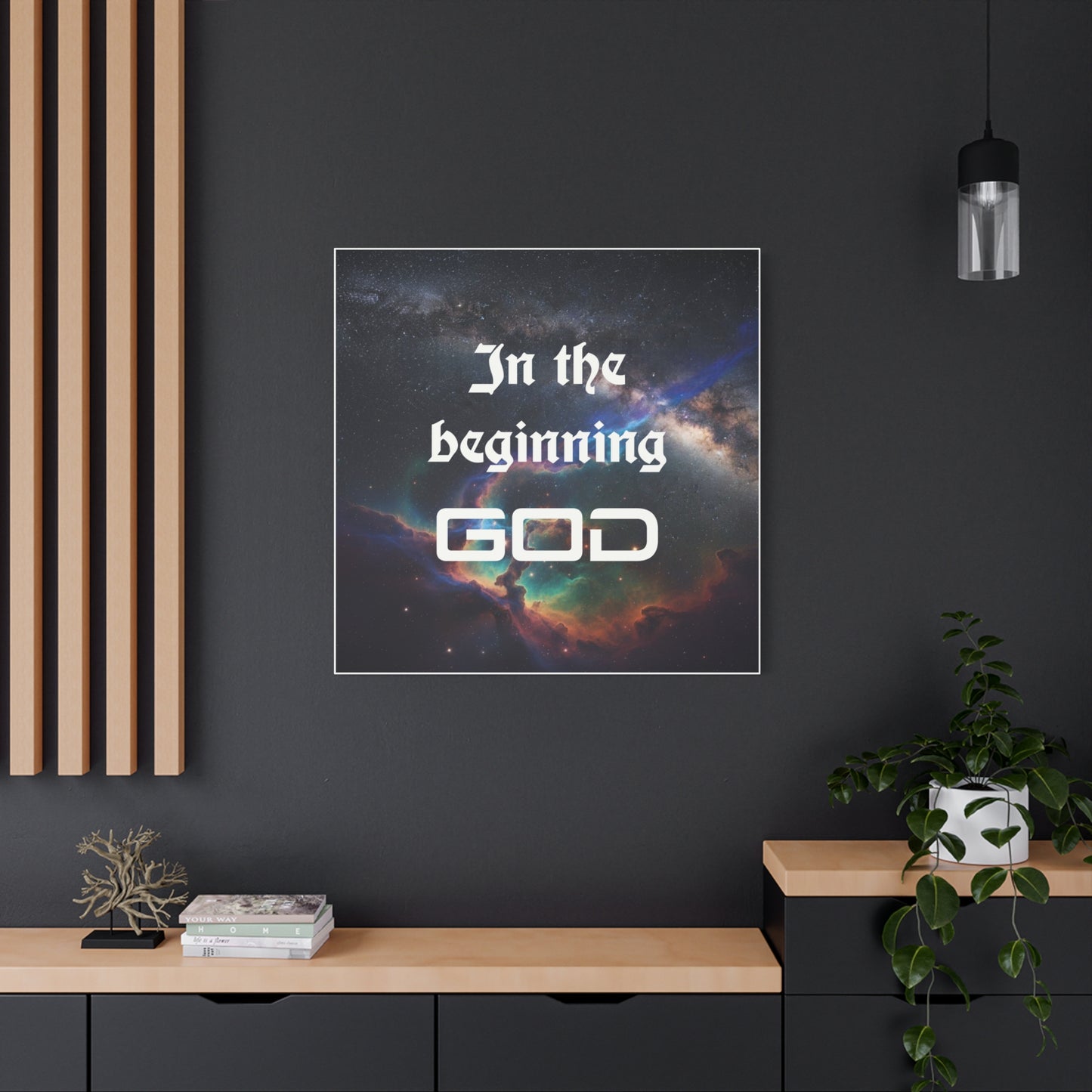 Cosmic Wall Art Canvas, Spiritual Home Decor, Inspirational Gift, Galaxy Artwork, Modern Christian Decor, Motivational Wall Art
