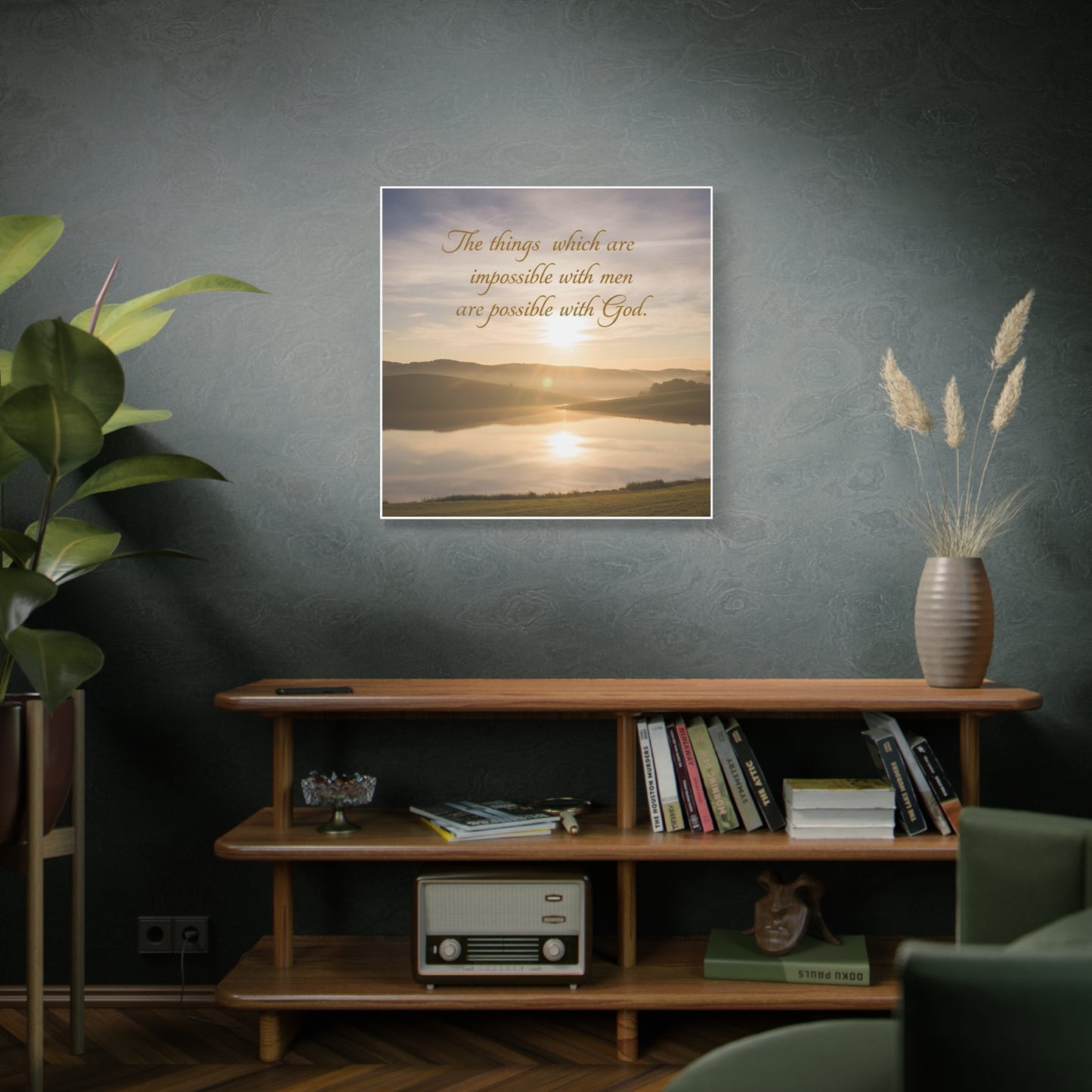Inspirational Canvas Art Print, Stretched Wall Decor, Positive Quote Home Decor, Faith-Based Gift, Motivational Wall Art