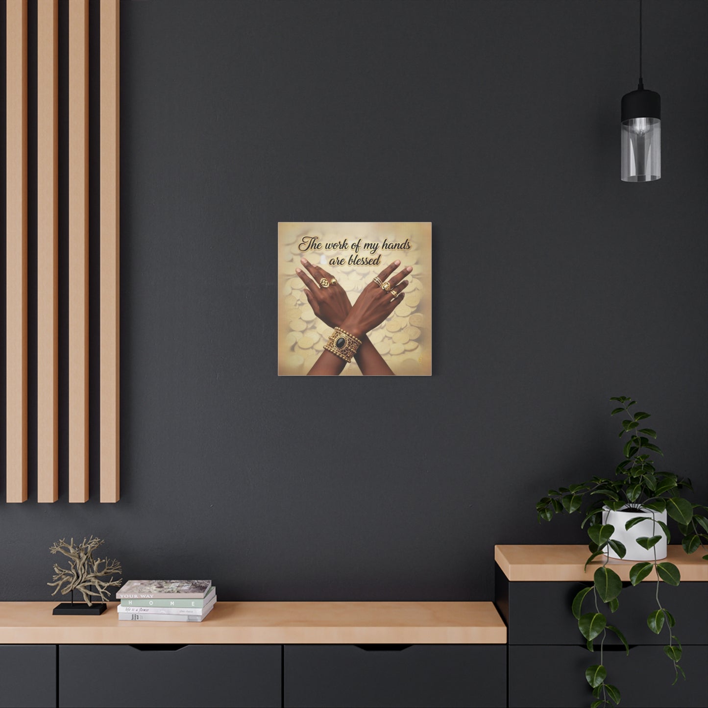 Blessed Hands Canvas Art, Inspirational Wall Decor, Home Office Decor, Unique Gift for Him or Her, Motivational Wall Art
