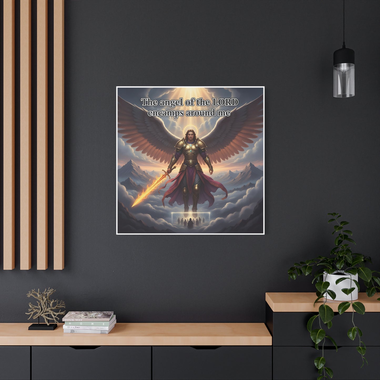 Inspirational Wall Art, Faith Decor, Spiritual Wall Art, Angel Print, Christian Home Decoration, Motivational Artwork, Unique Gift