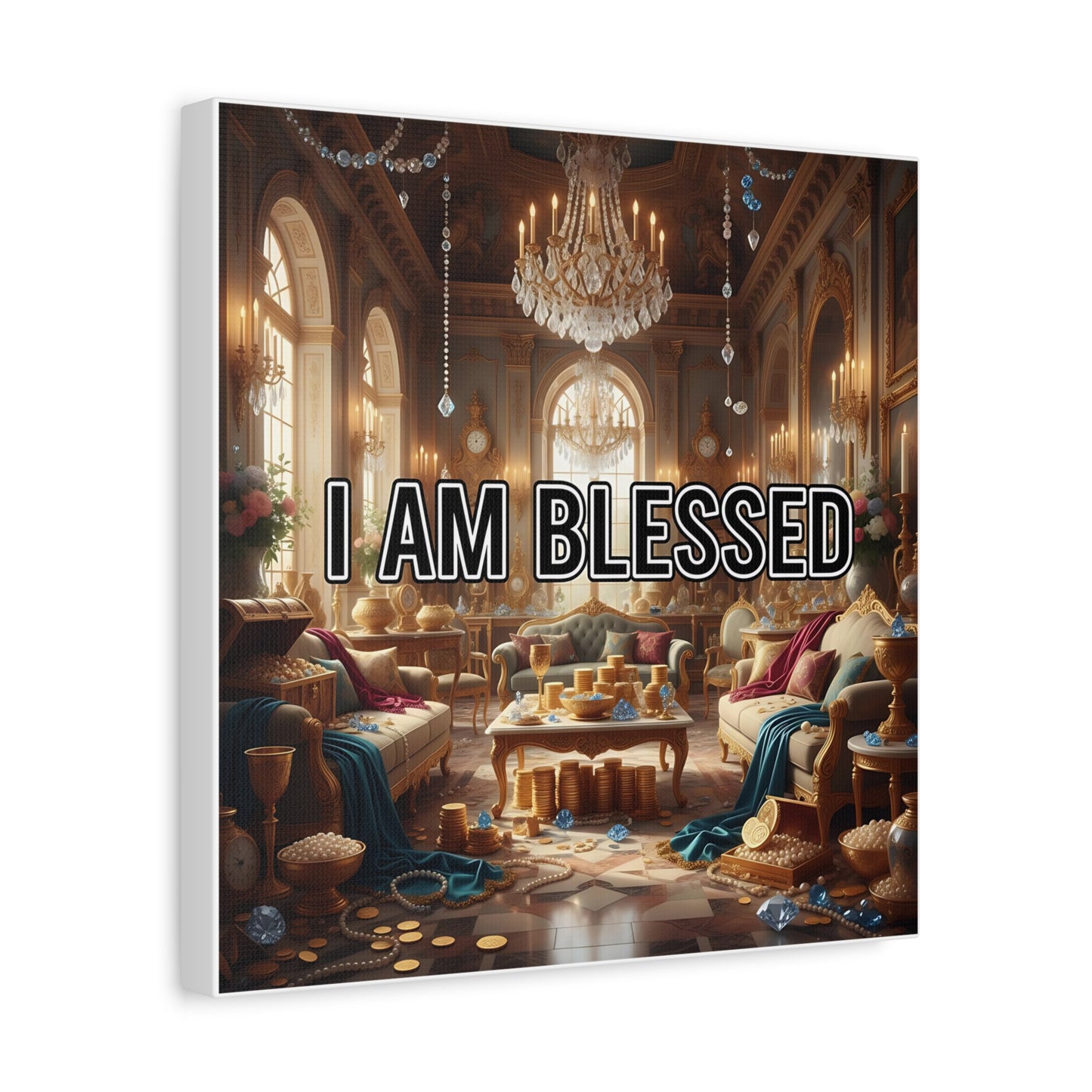 Blessed Canvas Wall Art, Inspirational Home Decor, Motivational Wall Art, Spiritual Decoration, Unique Artwork for Living Room, Office Wall