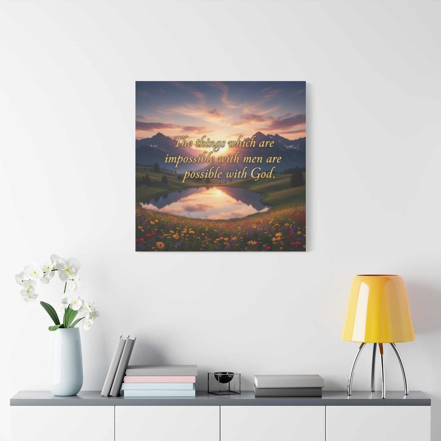 Inspirational Canvas Print, Motivational Wall Art, Nature Decor, Home Office Decor, Gift for God Lovers, Faith Wall Hanging