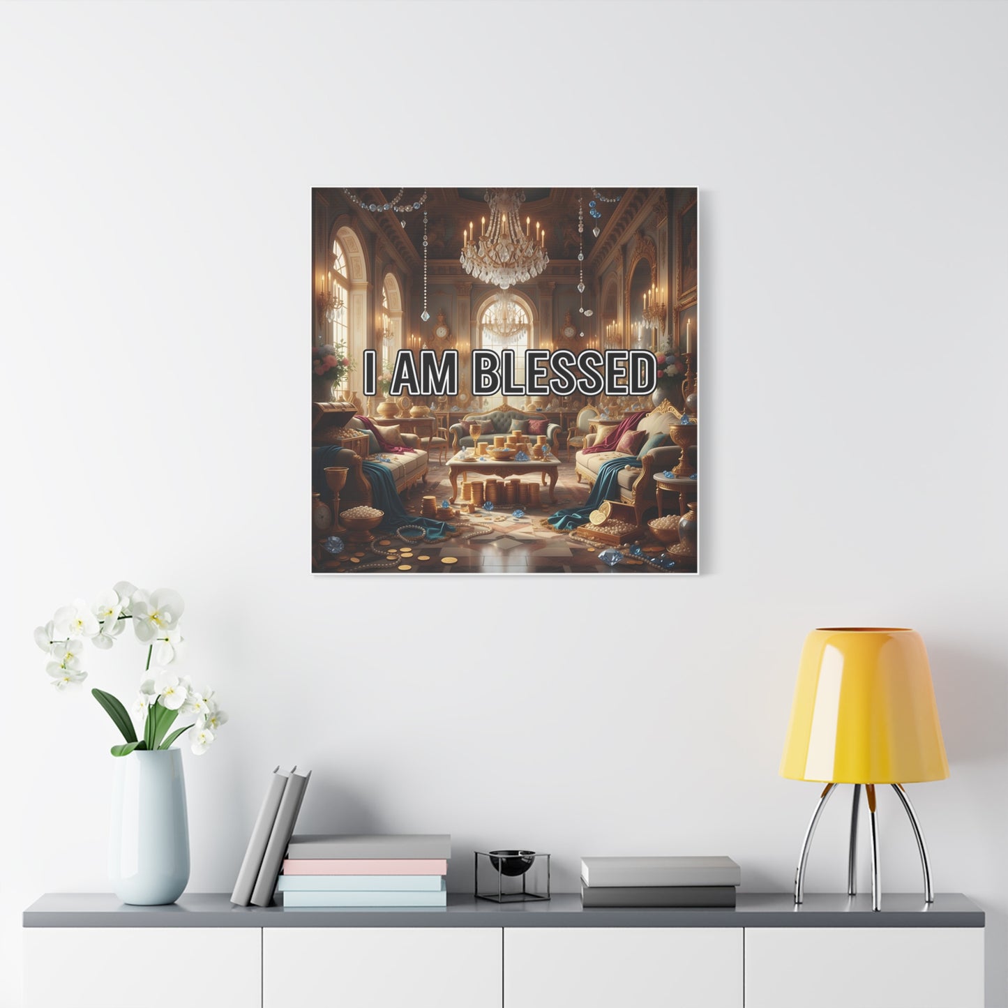 Blessed Canvas Wall Art, Inspirational Home Decor, Motivational Wall Art, Spiritual Decoration, Unique Artwork for Living Room, Office Wall