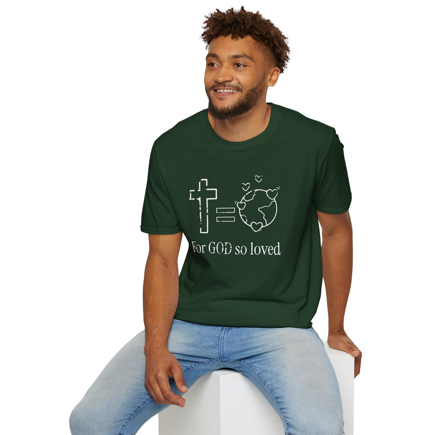 Inspirational Faith T-Shirt - 'For GOD So Loved' Design