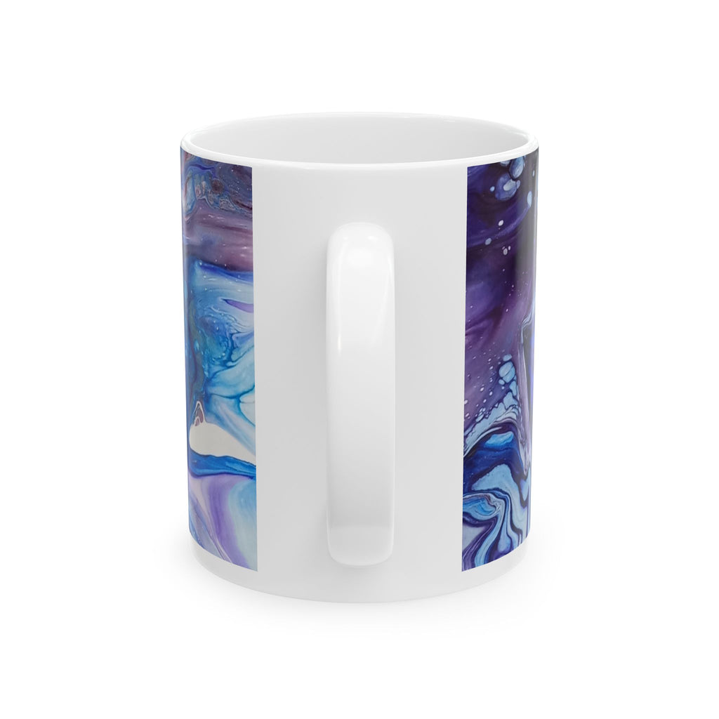 "Patience" Fruit of the Spirit series - An acrylic pour design - Ceramic Mug - Artistic Coffee Cup for Home or Office