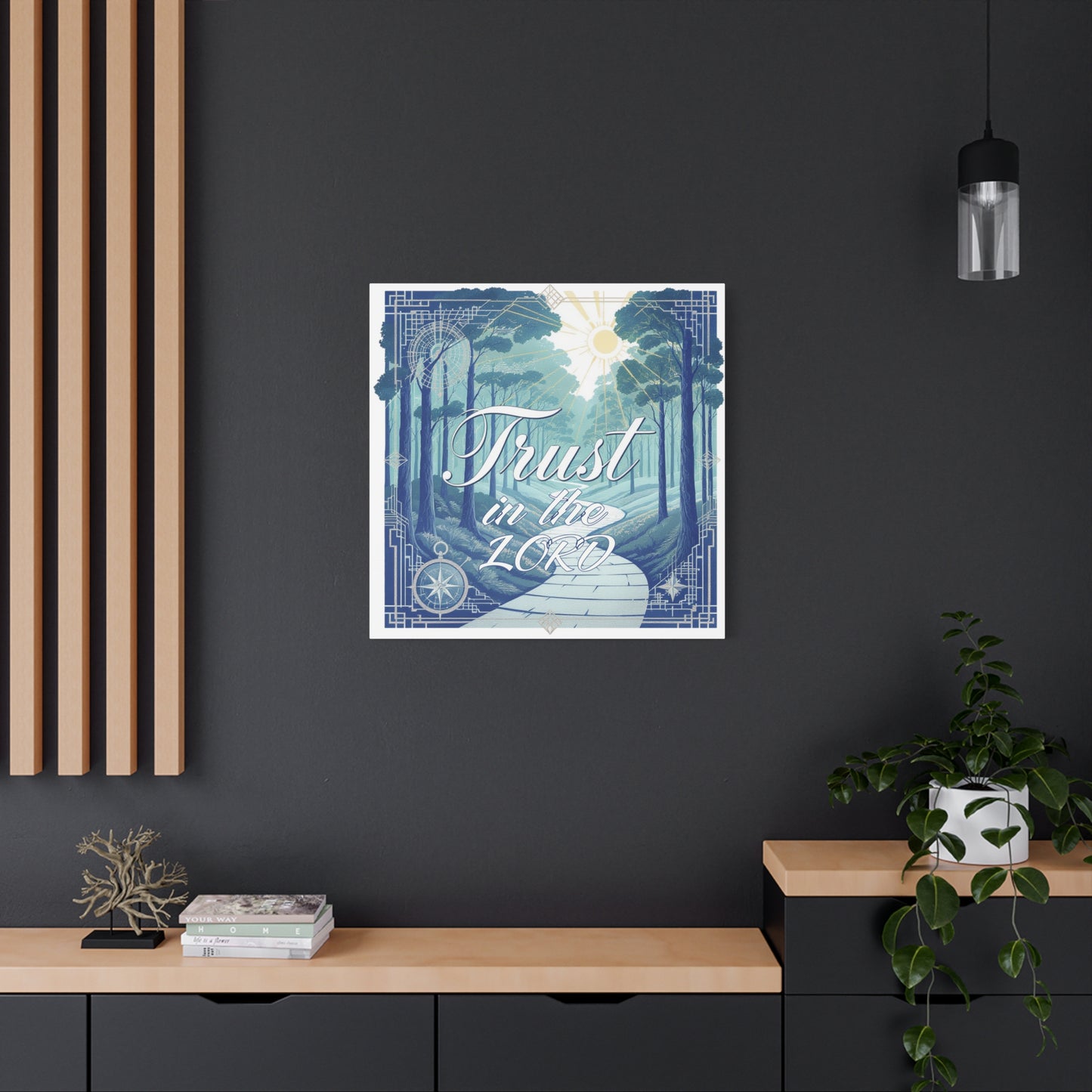 Inspirational Canvas Print, Motivational Wall Art, Trust in the Lord Decor, Nature Themed Home Decor, Christian Gift, Uplifting Wall Art
