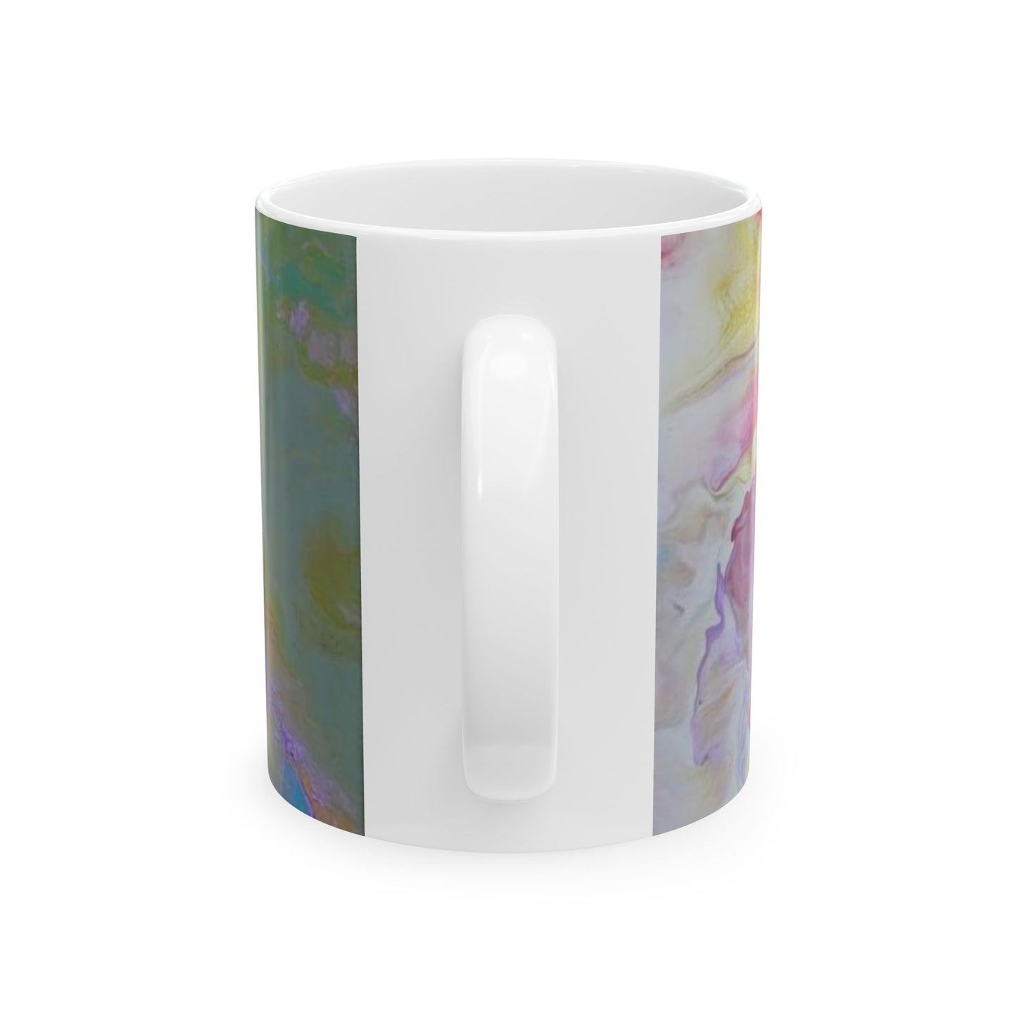 Acrylic pour design - Colorful Abstract Ceramic Mug - 11oz & 15oz, Perfect for Tea & Coffee Lovers