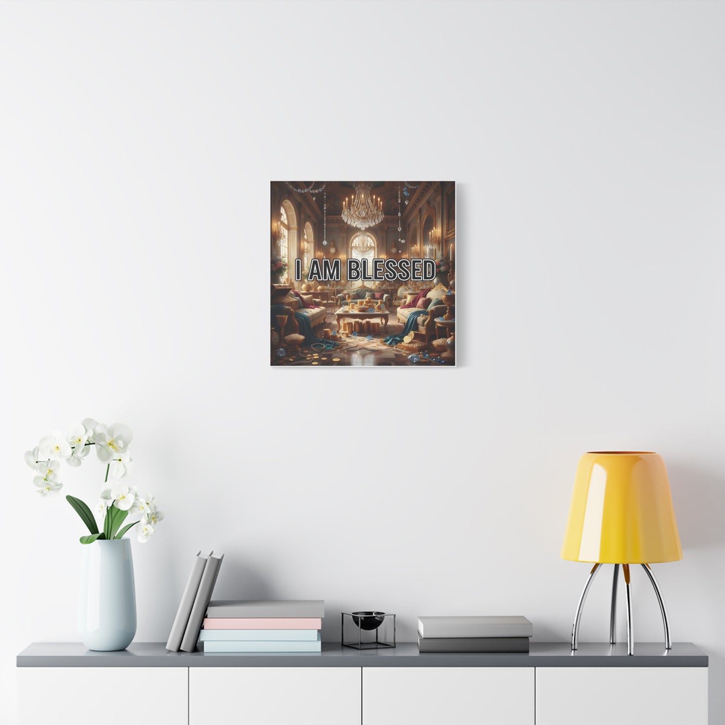 Blessed Canvas Wall Art, Inspirational Home Decor, Motivational Wall Art, Spiritual Decoration, Unique Artwork for Living Room, Office Wall