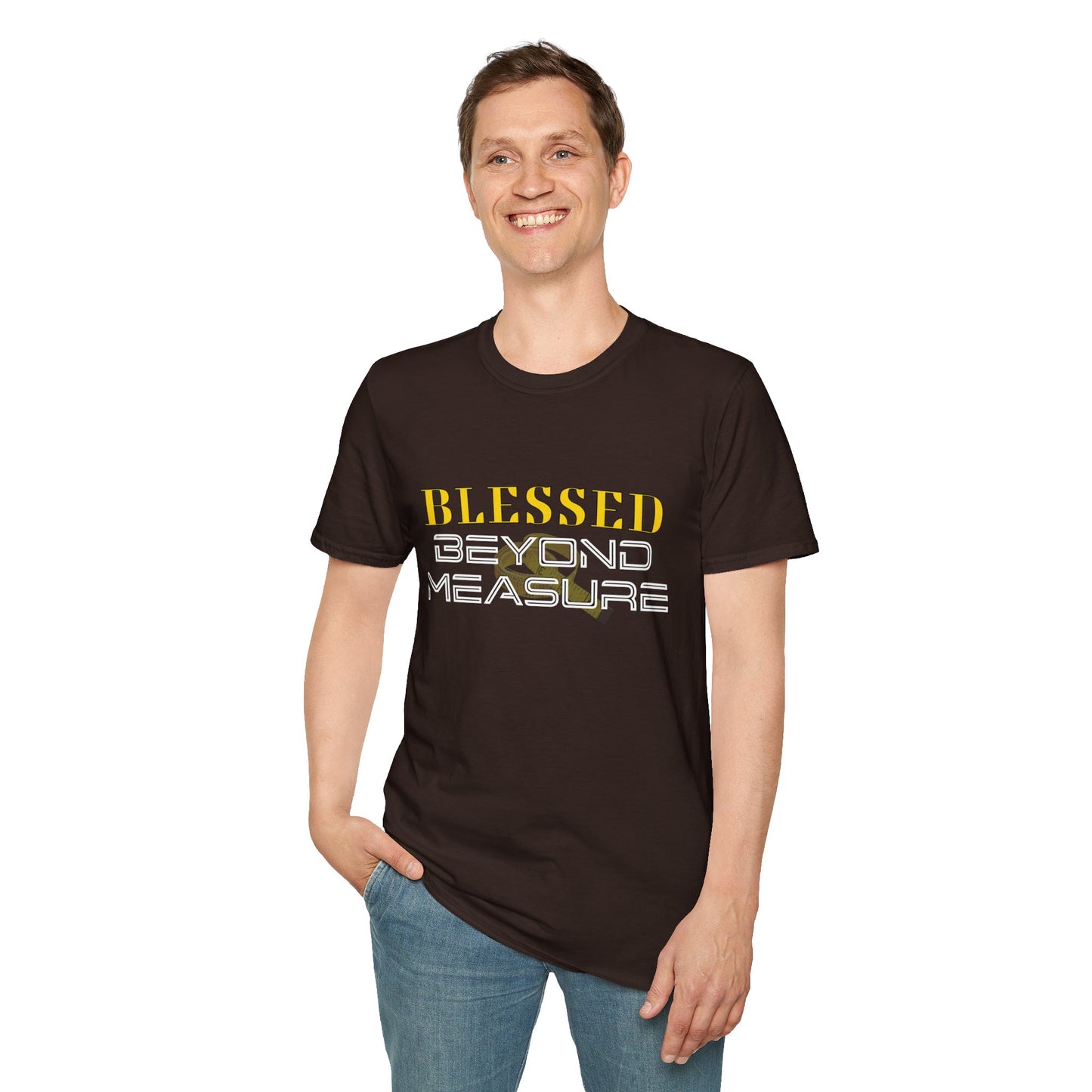 Blessed Beyone Measure Inspirational Tee can be a gift for self or someone special.