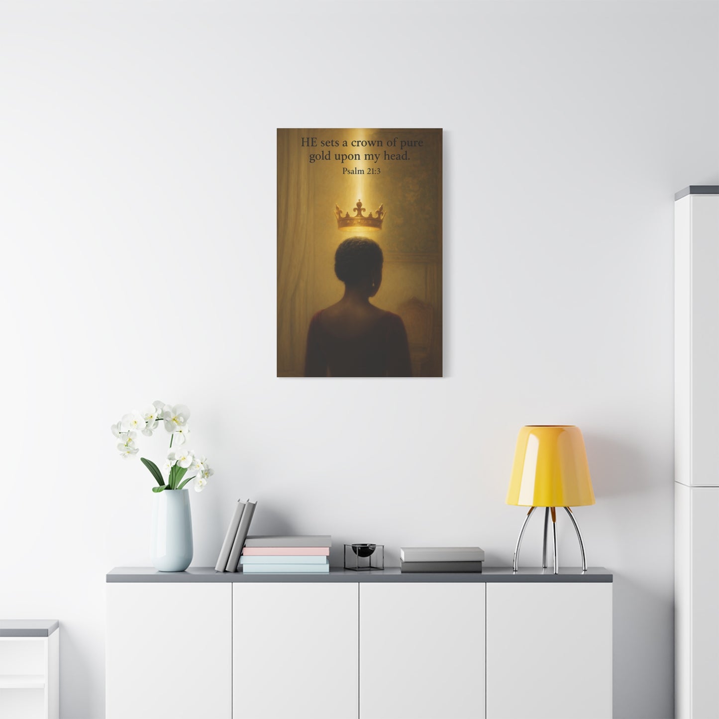 Inspirational Wall Art, African Queen Crowned by GOD, Christian Art