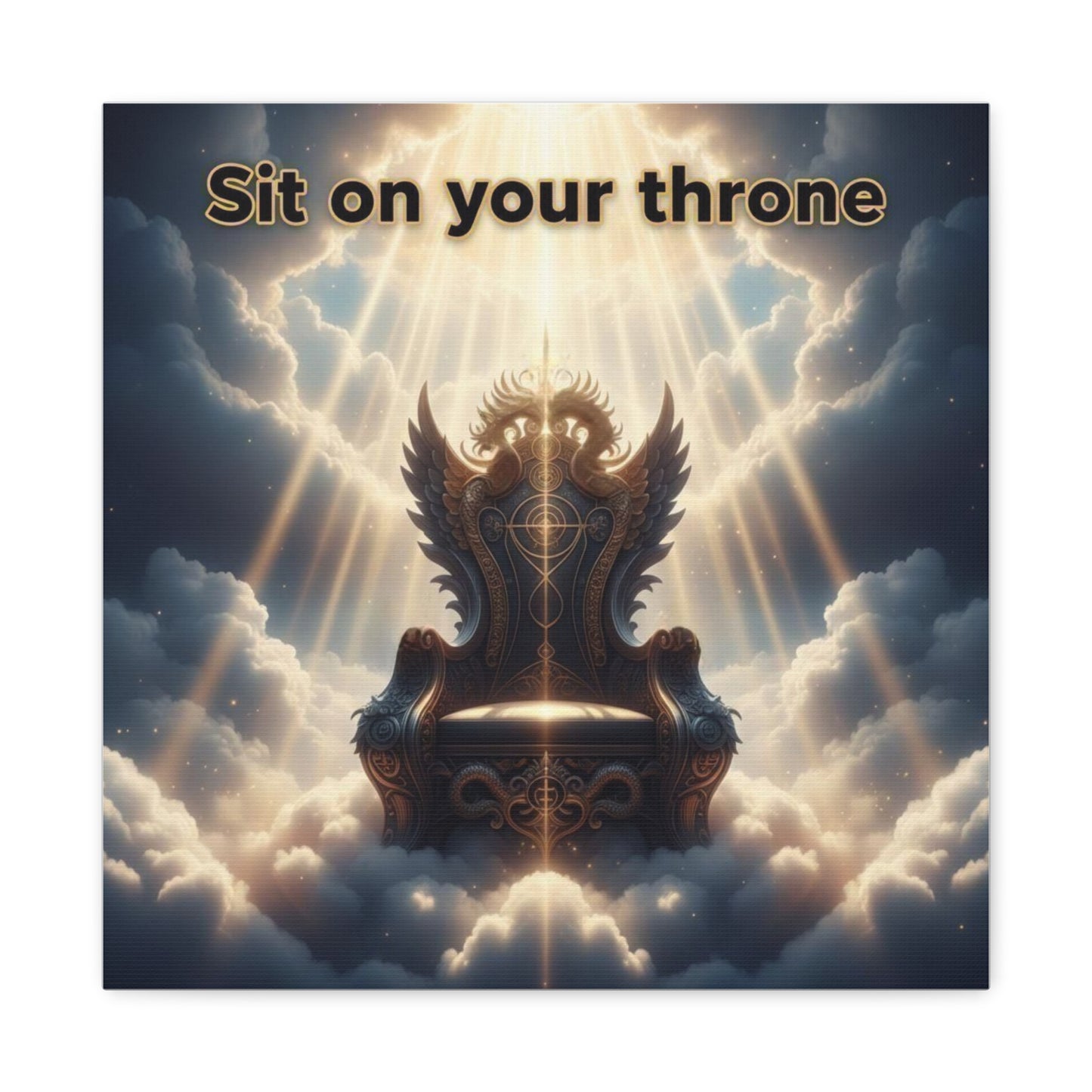 Majestic Canvas Wall Art, Throne Decor, Inspirational Artwork, Home Decor, Spiritual Wall Art. Motivational Wall Art