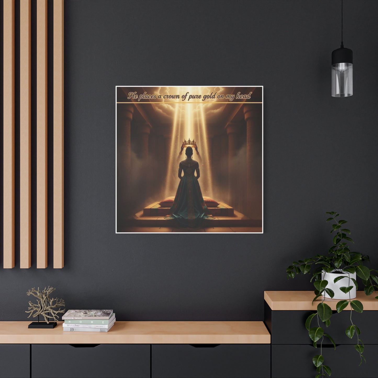 Inspirational Wall Art, Motivational Wall Decor, Crown of Gold, Home Decoration, Gift for Her, Spiritual Art