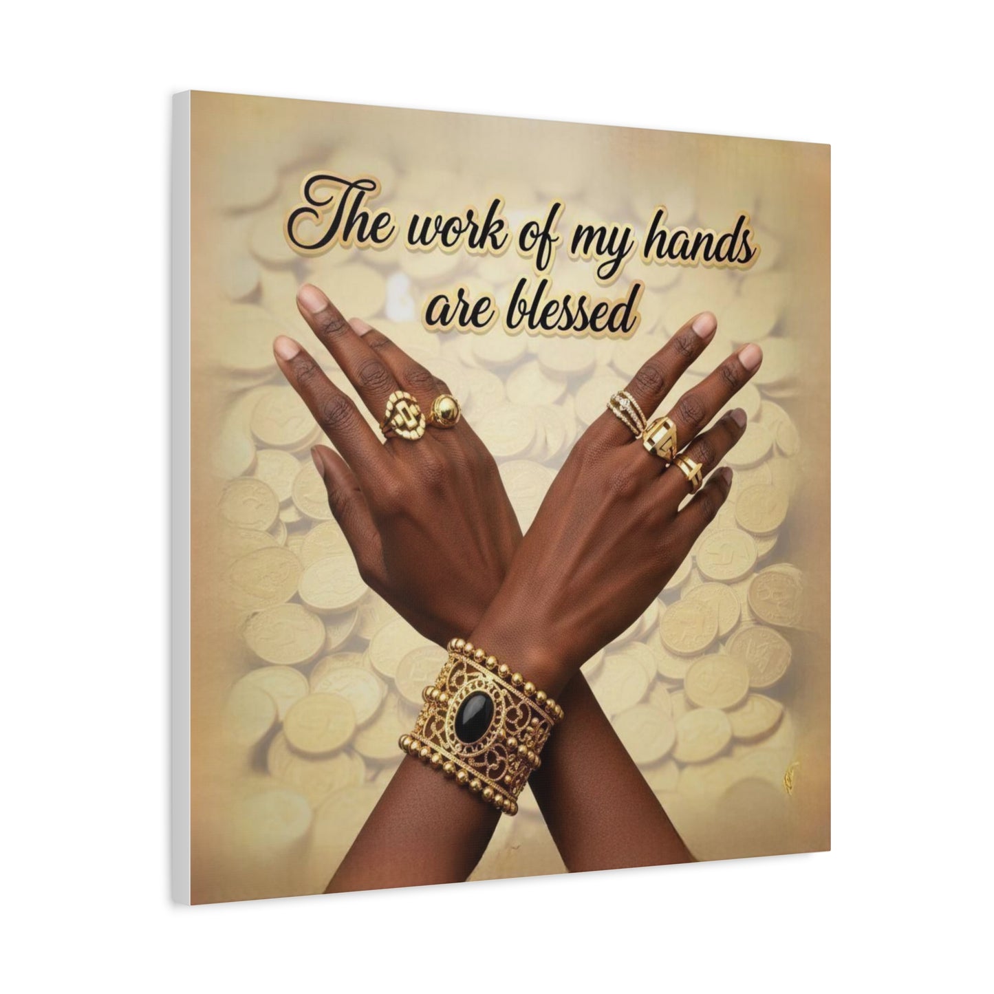 Blessed Hands Canvas Art, Inspirational Wall Decor, Home Office Decor, Unique Gift for Him or Her, Motivational Wall Art