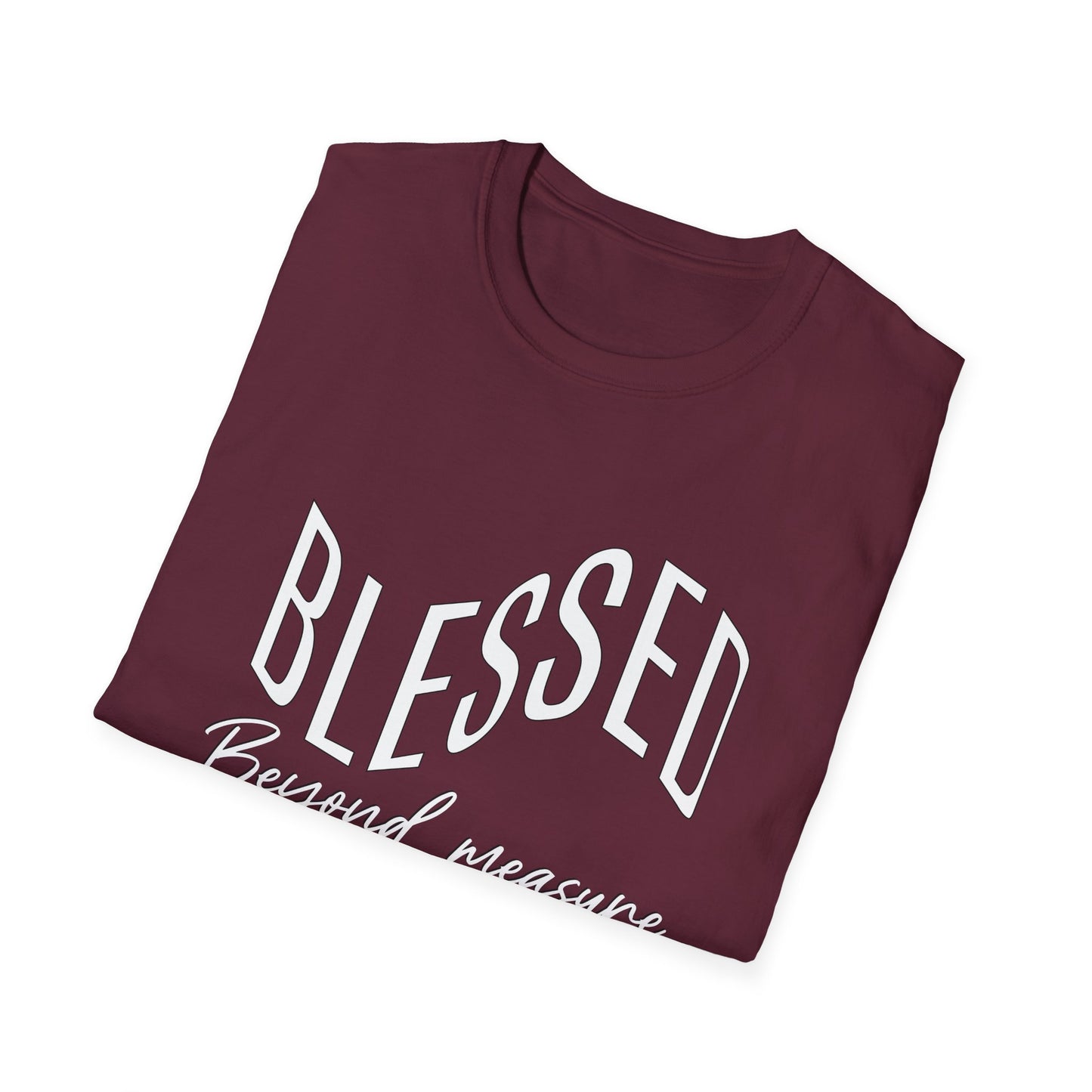 BLESSED Beyond Measure Inspirational Tee can be a gift for self or someone special.