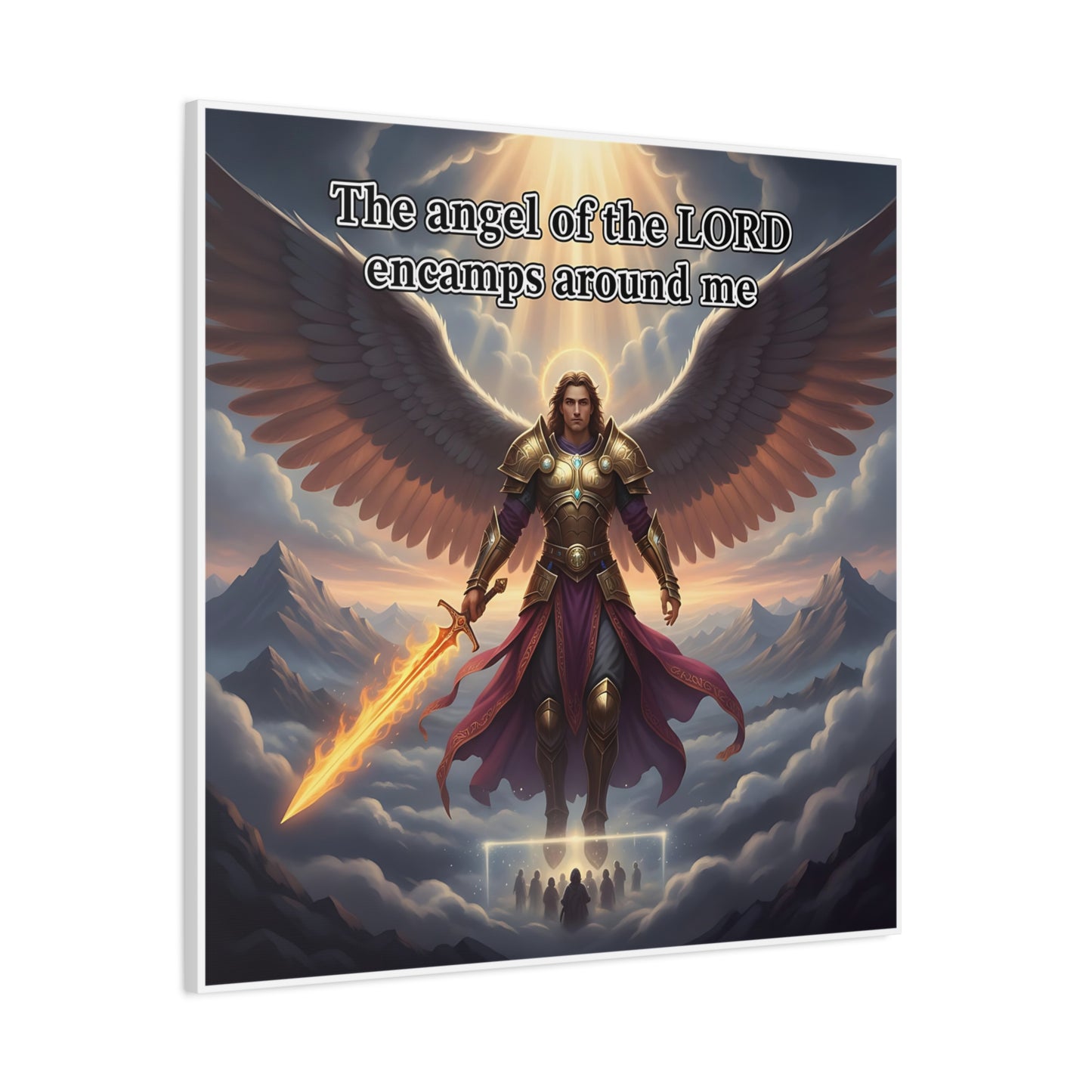 Inspirational Wall Art, Faith Decor, Spiritual Wall Art, Angel Print, Christian Home Decoration, Motivational Artwork, Unique Gift