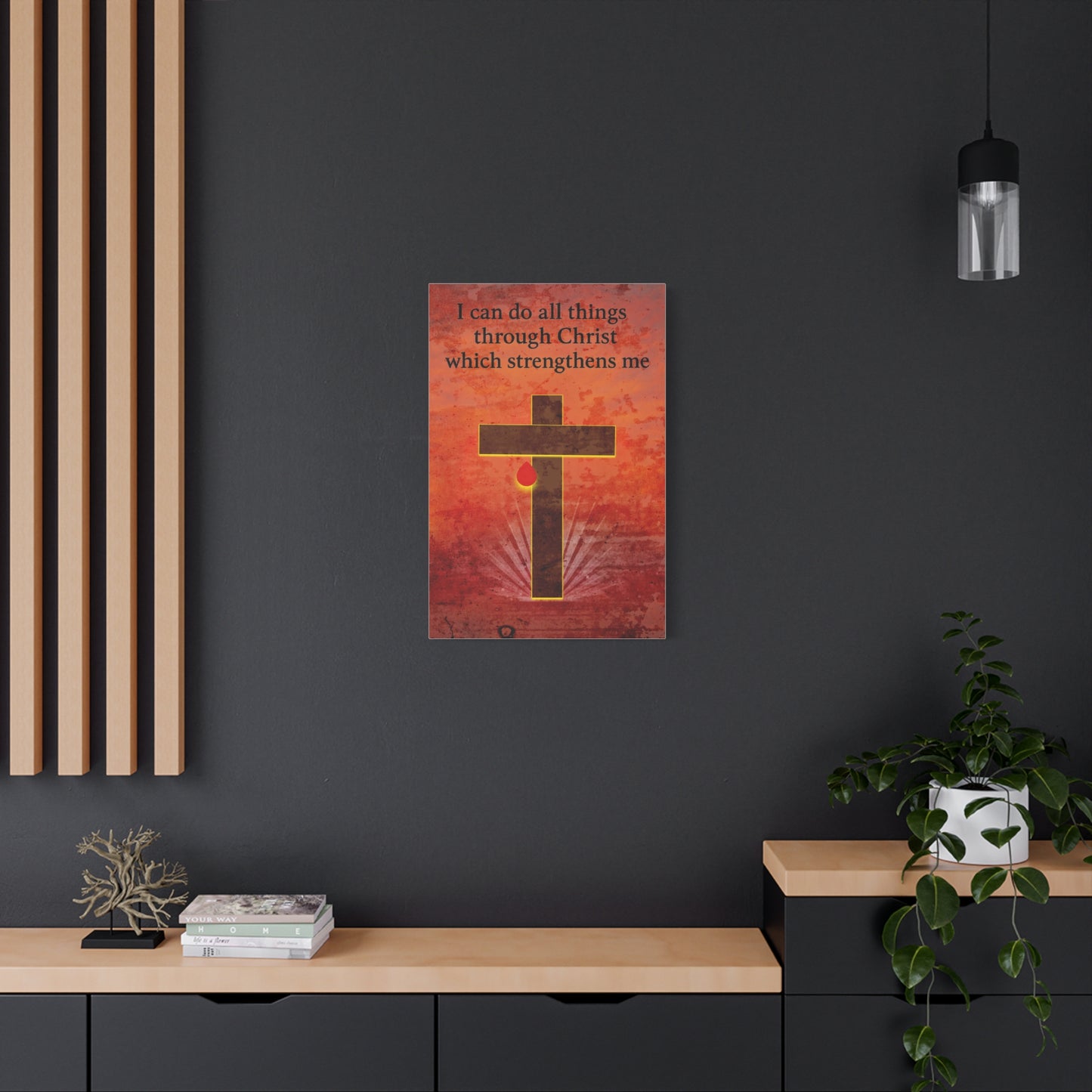 Inspirational Wall Art Print, Christian Home Decor, Rustic Matte Canvas, Religious Gift for Faith Lovers, Motivational Artwork