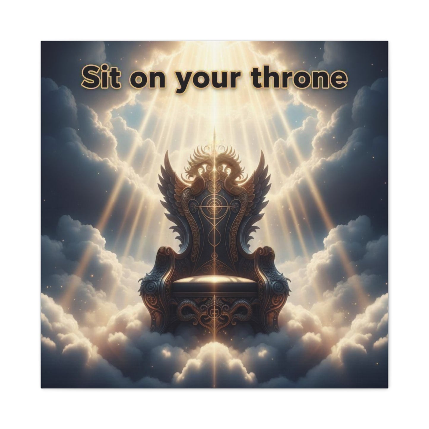 Majestic Canvas Wall Art, Throne Decor, Inspirational Artwork, Home Decor, Spiritual Wall Art. Motivational Wall Art