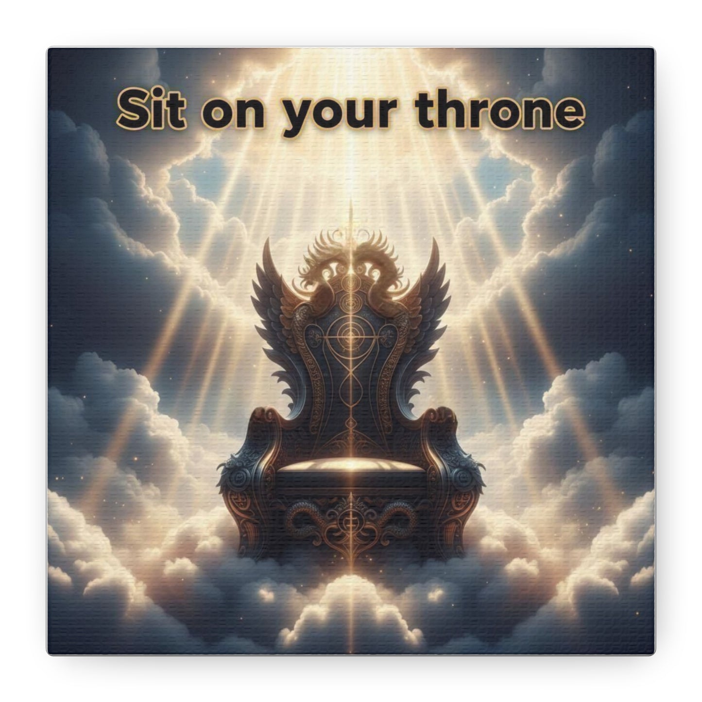Majestic Canvas Wall Art, Throne Decor, Inspirational Artwork, Home Decor, Spiritual Wall Art. Motivational Wall Art