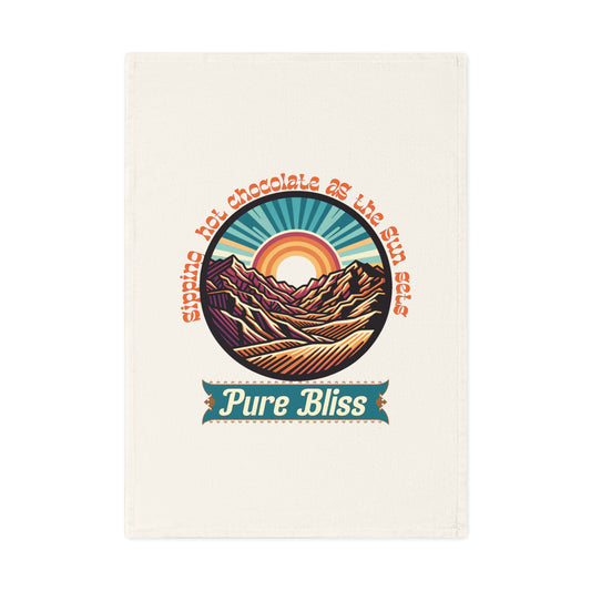 Pure Bliss Cotton Tea Towel - Cozy Mountain Vibes, Perfect for Home & Gift