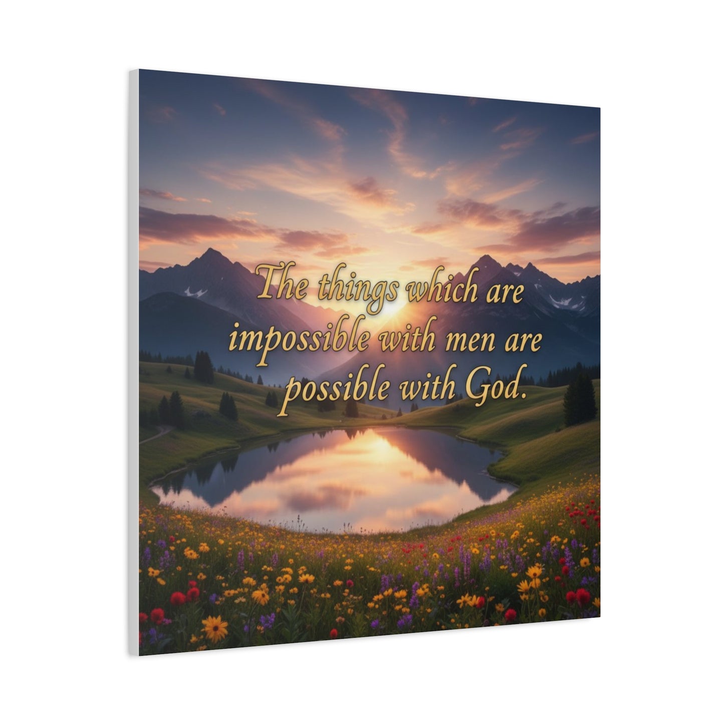 Inspirational Canvas Print, Motivational Wall Art, Nature Decor, Home Office Decor, Gift for God Lovers, Faith Wall Hanging