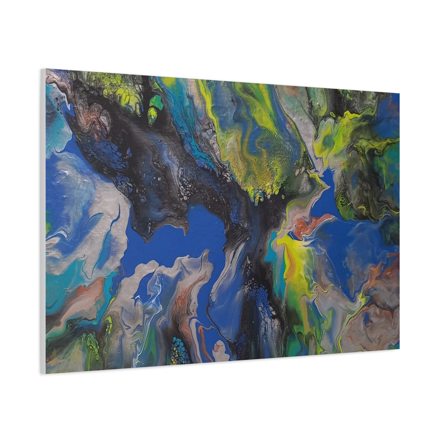 Abstract Ocean Flow Matte Canvas Wall Art, Stretched 1.25"