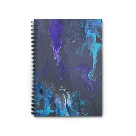 Acrylic Pouring Spiral Notebook - Ruled Line, Sketchbook, Art Journal, Creative Writing, Bold Eye Catching Design