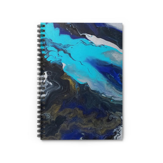 Ocean Wave Spiral Notebook - Ruled Lines for Creative Minds