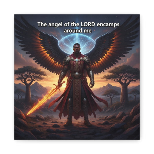 Inspirational Canvas Art, Motivational Wall Art, Angel Artwork, Home Office Decor, Religious Gift, Faith-Based Wall Art
