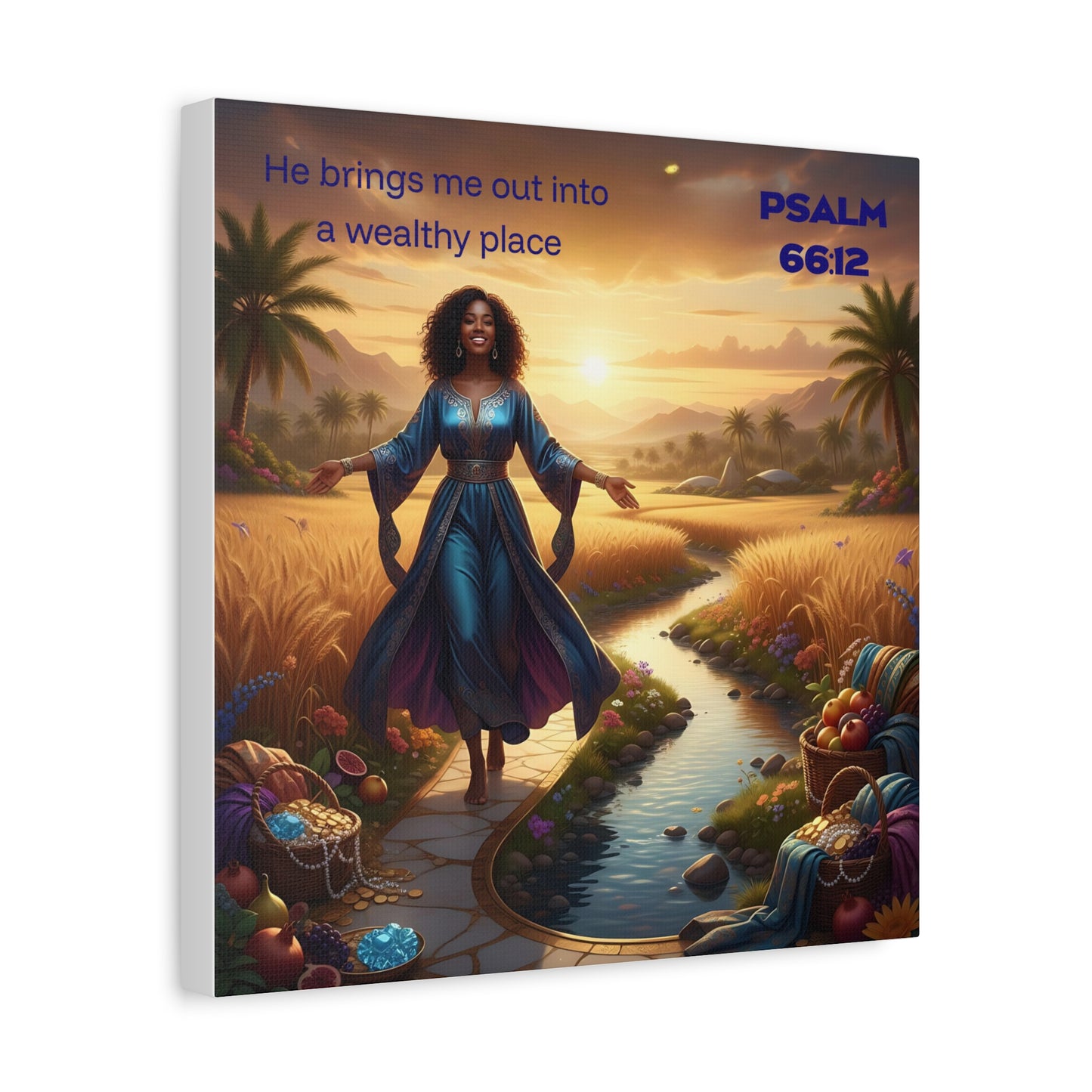 Inspirational Wall Art, Uplifting Wall Art, Religious Decor, Home Blessings, Faith-Based Gift, Psalm 66:12